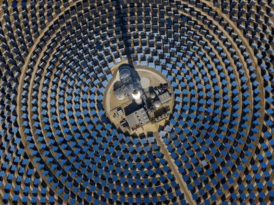 solar field from above